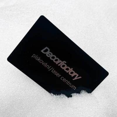 Laser -  kovová vizitka